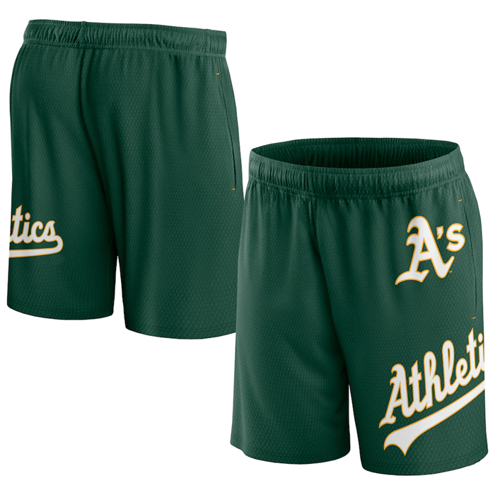 Men's Oakland Athletics Green Clincher Mesh Shorts